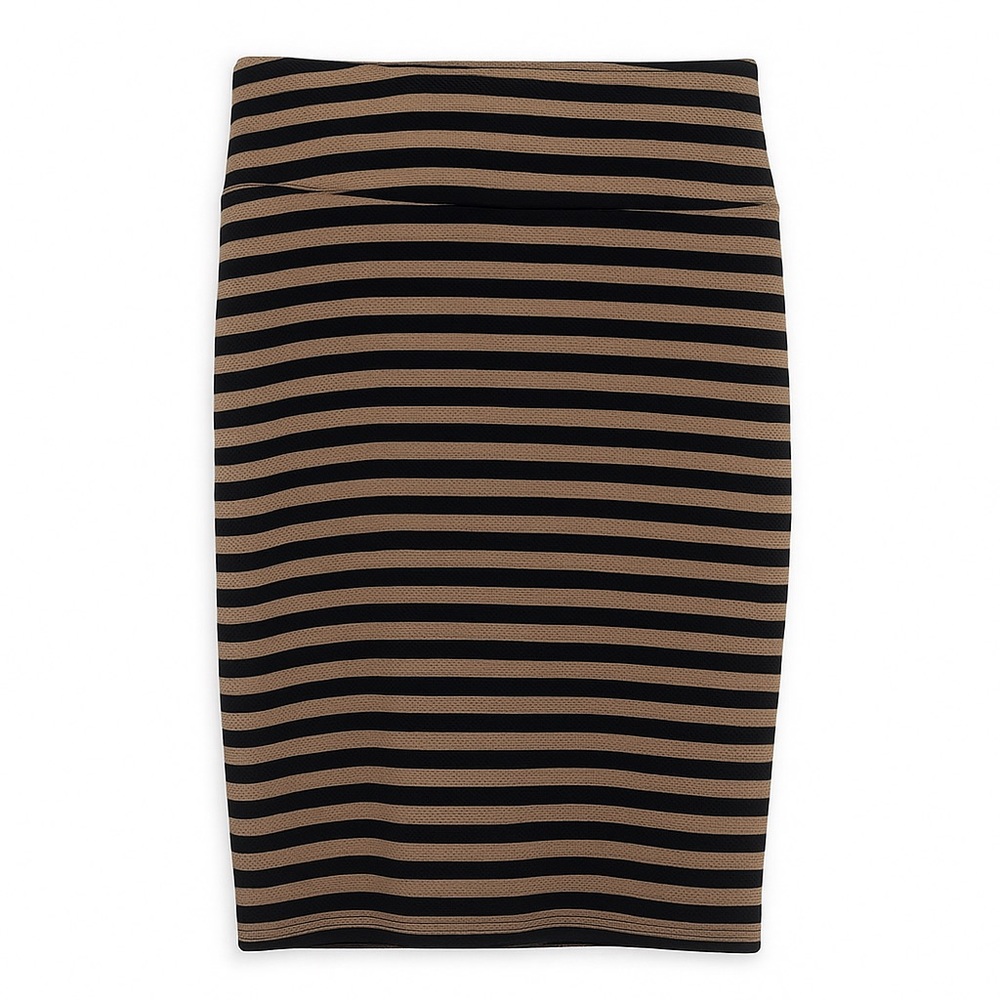 Lularoe stripe black and beige skirt